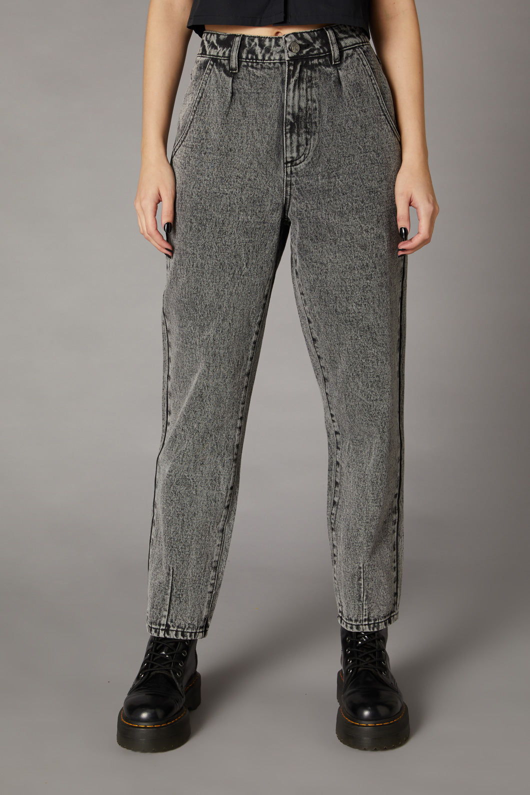 What Was Shred Petite Acid Wash Jeans | Nasty Gal